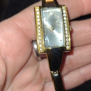 Gold-Tone Crystal Accent Women's Dress Watch